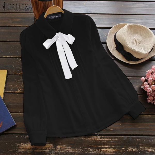 women's blouses & shirts pleated blouse 2022 elegant bow tie casual puff sleeve blusas female button tunic plus size chemise, White
women's blouses & shirts pleated blouse 2022 elegant bow tie casual puff sleeve blusas female button tunic plus size chemise, White