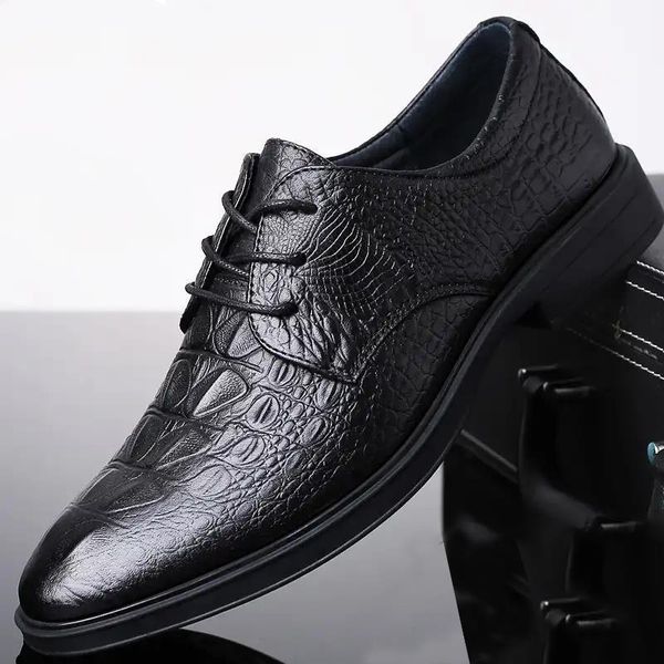 autumn height increasing insole men's shoes casual leather british business dress, Black
autumn height increasing insole men's shoes casual leather british business dress, Black