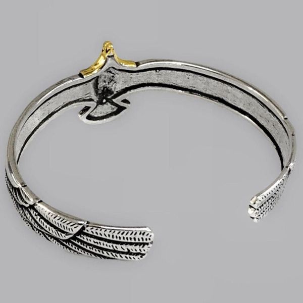 bangle vintage eagle flying feather pattern bangles bracelet adjustable viking mythology runes opening norse mjolnir amule z8a4, Black
bangle vintage eagle flying feather pattern bangles bracelet adjustable viking mythology runes opening norse mjolnir amule z8a4, Black