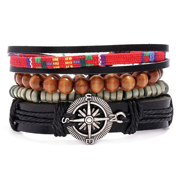 charm bracelets men's and women's punk retro multilayer compass boho wooden beaded braided leather jewelry bracelet bangle gift, Golden;silver
charm bracelets men's and women's punk retro multilayer compass boho wooden beaded braided leather jewelry bracelet bangle gift, Golden;silver