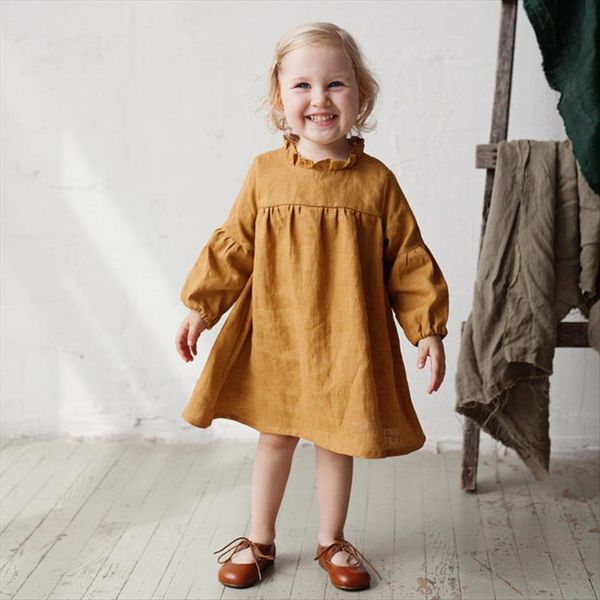 girls cotton and linen long girl dresses sleeved childrens autumn solid color casual soft warm tz37, Red;yellow
girls cotton and linen long girl dresses sleeved childrens autumn solid color casual soft warm tz37, Red;yellow