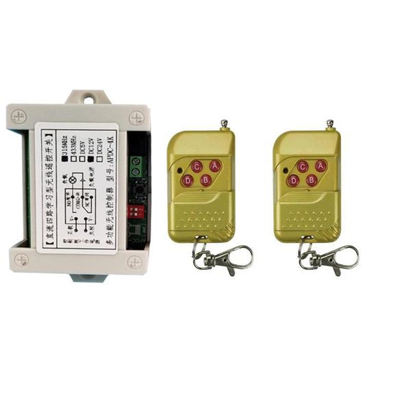 smart home control universal wireless remote switch dc12v 24v 4ch relay receiver module and 4-channel rf 433 mhz yellow transmitter
smart home control universal wireless remote switch dc12v 24v 4ch relay receiver module and 4-channel rf 433 mhz yellow transmitter