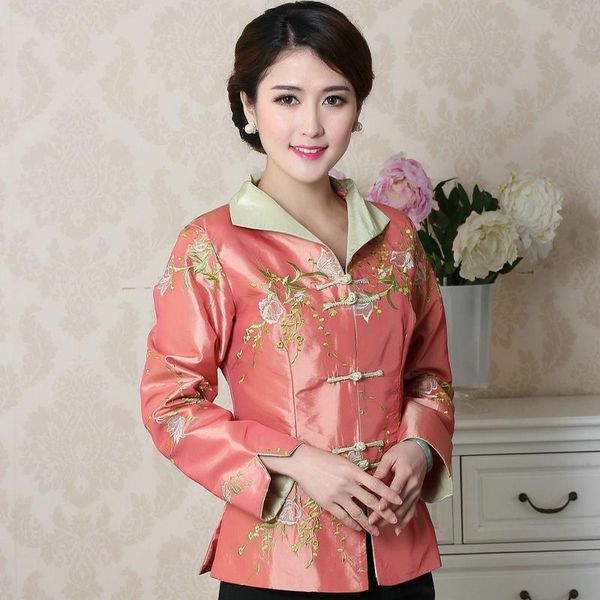 women's jackets chinese embroidery jacket women casual coat autumn winter mandarin collar female party overcoat, Black;brown
women's jackets chinese embroidery jacket women casual coat autumn winter mandarin collar female party overcoat, Black;brown