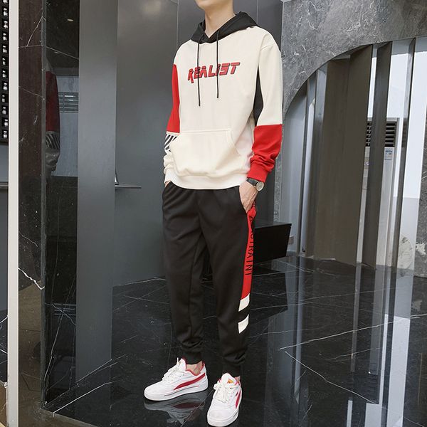 sweater suit leisure long sleeve t-shirt a set with handsome cloth autumn men's wear, Black
sweater suit leisure long sleeve t-shirt a set with handsome cloth autumn men's wear, Black