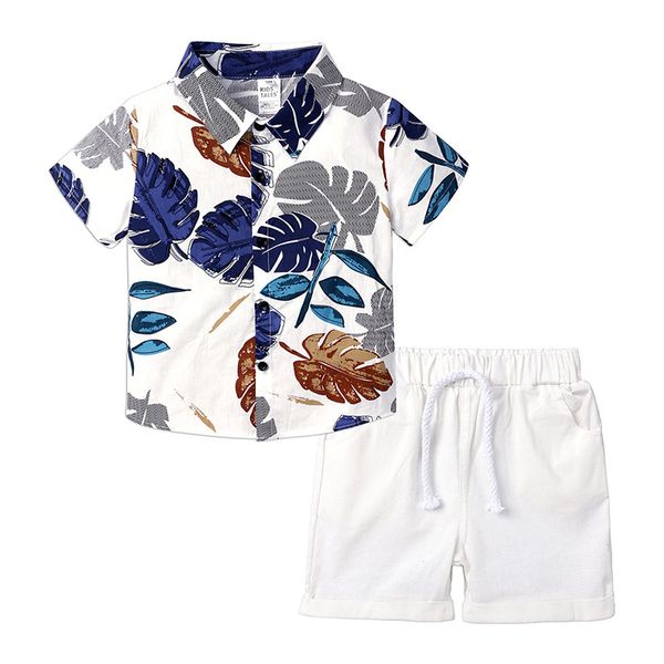 summer boy clothes leaf printed shirt with white shorts 2 pieces children clothing suit for toddler boys suit set
summer boy clothes leaf printed shirt with white shorts 2 pieces children clothing suit for toddler boys suit set