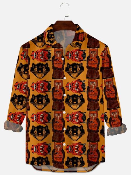 men's casual shirts 2021 9 halloween stripe pattern digital printing loose large button long sleeve cardigan shirt, White;black
men's casual shirts 2021 9 halloween stripe pattern digital printing loose large button long sleeve cardigan shirt, White;black