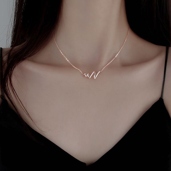 spiral wave necklace light luxury niche necklace female minority female temperament of contracted design feels clavicle chain pendant, Silver
spiral wave necklace light luxury niche necklace female minority female temperament of contracted design feels clavicle chain pendant, Silver