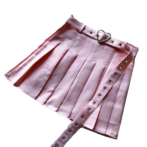 skirts harajuku punk style heart shape belt pleated skirt women girls white pink black high waist mini fashion sashes
skirts harajuku punk style heart shape belt pleated skirt women girls white pink black high waist mini fashion sashes