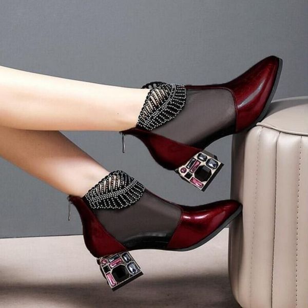 shoes sandals boots women mid heels ankle boot patent leather mesh thick heel pointed toe shoes for woman zip black red p0u1
shoes sandals boots women mid heels ankle boot patent leather mesh thick heel pointed toe shoes for woman zip black red p0u1