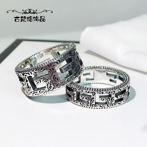 ring double g square pattern hollow out 925 silver fashion trend carved for men and women lovers
ring double g square pattern hollow out 925 silver fashion trend carved for men and women lovers