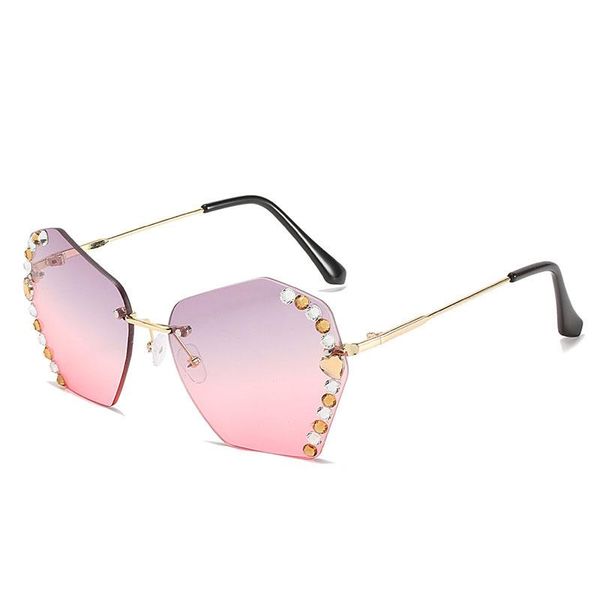 sunglasses rimless designer fashion women sun glasses with diamond uv400 shades eyewear, White;black
sunglasses rimless designer fashion women sun glasses with diamond uv400 shades eyewear, White;black