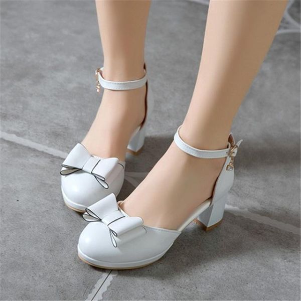 summer white wedding sandals bride butterfly-knot block high heels ankle strap girls dress party shoes women 34-43, Black
summer white wedding sandals bride butterfly-knot block high heels ankle strap girls dress party shoes women 34-43, Black