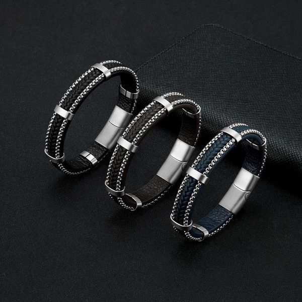 charm bracelets megin d classic punk personality simple leather titanium steel for men women couple friend fashion design gift jewelry, Golden;silver
charm bracelets megin d classic punk personality simple leather titanium steel for men women couple friend fashion design gift jewelry, Golden;silver