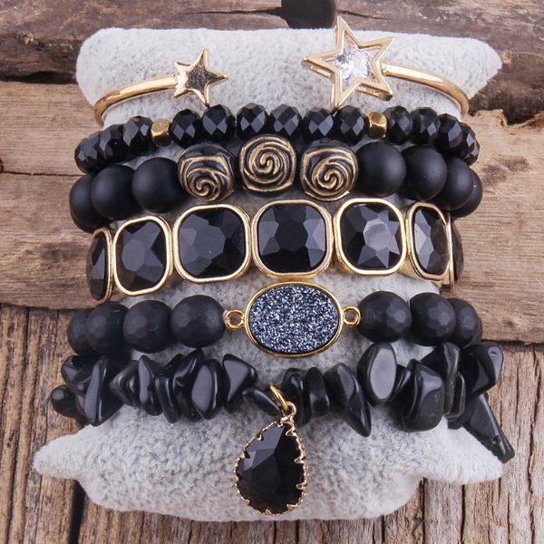 beaded, strands md fashion boho jewelry accessory multi 6pc stack bracelet & bangle sets for women gift, Black
beaded, strands md fashion boho jewelry accessory multi 6pc stack bracelet & bangle sets for women gift, Black