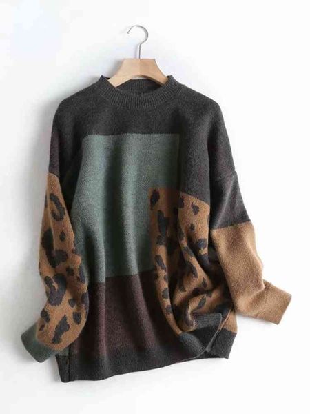 women's sweaters female jumper retro-loose exterior wear korean pullover leopard forest print sweatshirt autumn clothes for woman xpfq, White;black
women's sweaters female jumper retro-loose exterior wear korean pullover leopard forest print sweatshirt autumn clothes for woman xpfq, White;black