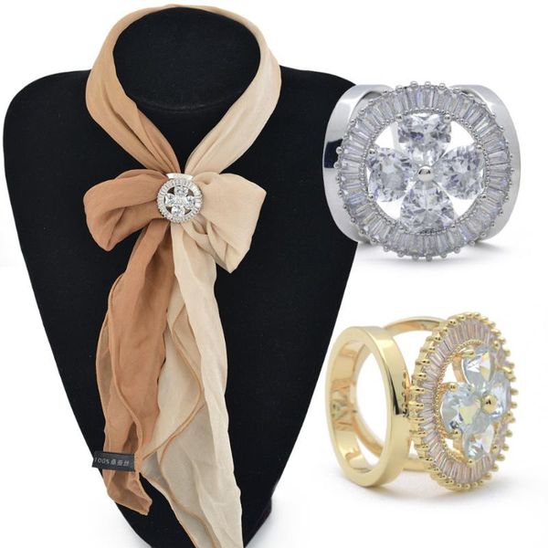 pins, brooches high-end exquisite cute double ring scarf buckle copper micro inlay zircon flower silk brooch clip, Gray
pins, brooches high-end exquisite cute double ring scarf buckle copper micro inlay zircon flower silk brooch clip, Gray