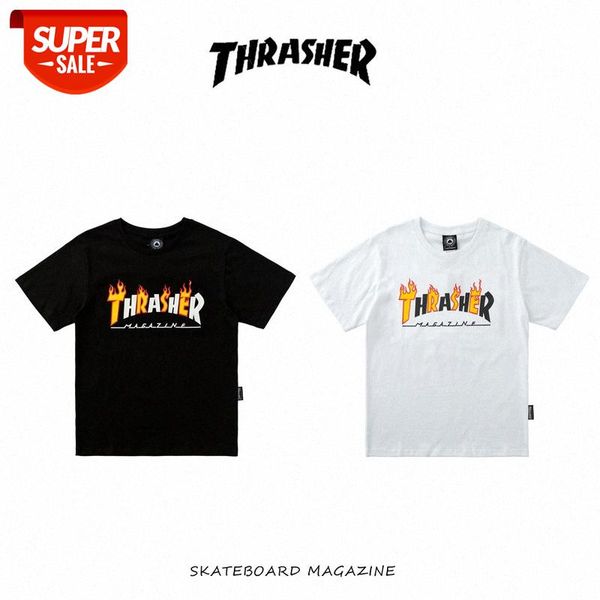 flame simple letter printing loose casual short sleeve #yj1h, White;black 
flame simple letter printing loose casual short sleeve #yj1h, White;black