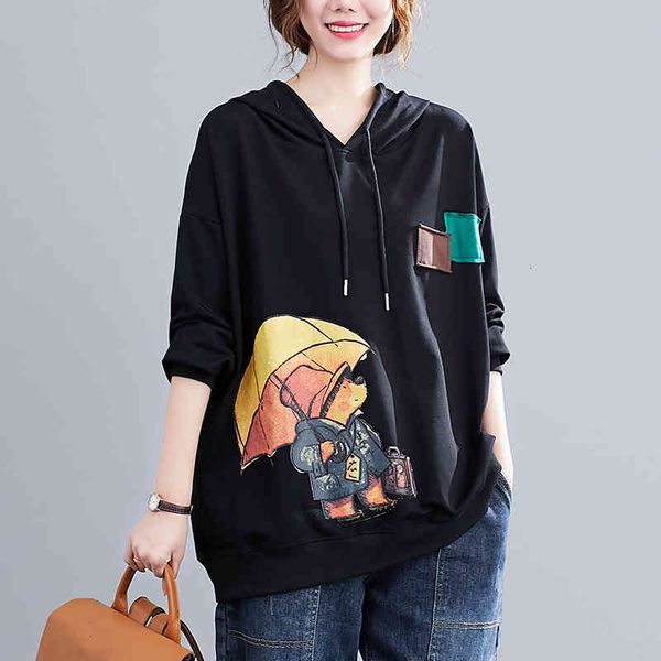 women's hoodies & sweatshirts women winter fall fashion cartoon umbrella bear printed vintage patchwork long sleeve casual large size h, Black
women's hoodies & sweatshirts women winter fall fashion cartoon umbrella bear printed vintage patchwork long sleeve casual large size h, Black