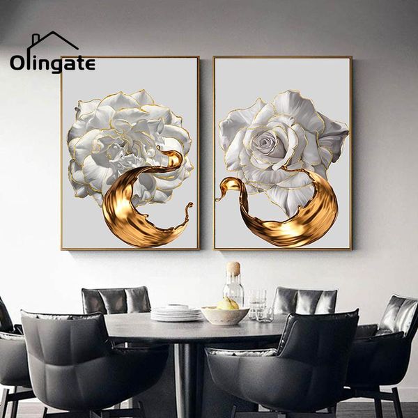 paintings nordic art plant canvas white rose golden poster luxury flower picture wall painting modern living room home decoration
paintings nordic art plant canvas white rose golden poster luxury flower picture wall painting modern living room home decoration