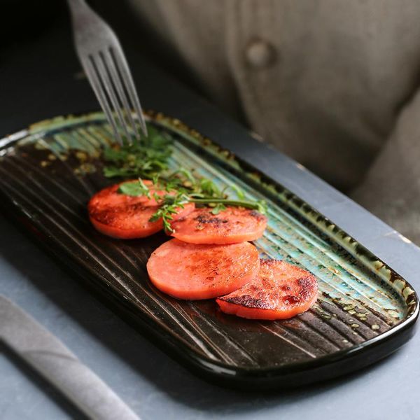 dishes & plates japanese ceramic plate rectangular flat creative commercial sushi sashimi cake tray oval wood grain tableware
dishes & plates japanese ceramic plate rectangular flat creative commercial sushi sashimi cake tray oval wood grain tableware