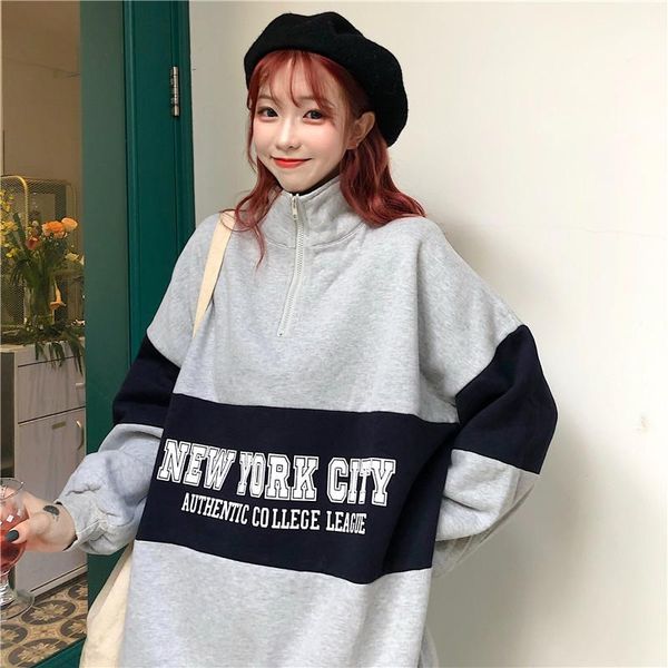 women hoodie long fashion letter printing color clothes pullover streetwear turtleneck moletom feminino sportswear clothing women's hoo, Black
women hoodie long fashion letter printing color clothes pullover streetwear turtleneck moletom feminino sportswear clothing women's hoo, Black