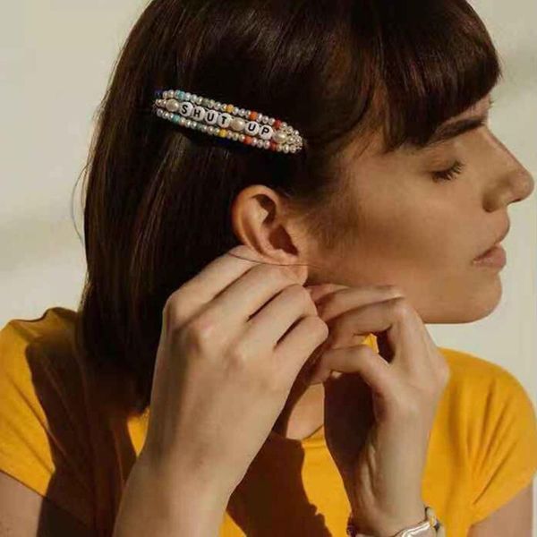 hair clips & barrettes lalynnly 2021 trendy imitation pearl letter come up hairpins female colorful beads barrette accessories f07531, Golden;silver
hair clips & barrettes lalynnly 2021 trendy imitation pearl letter come up hairpins female colorful beads barrette accessories f07531, Golden;silver