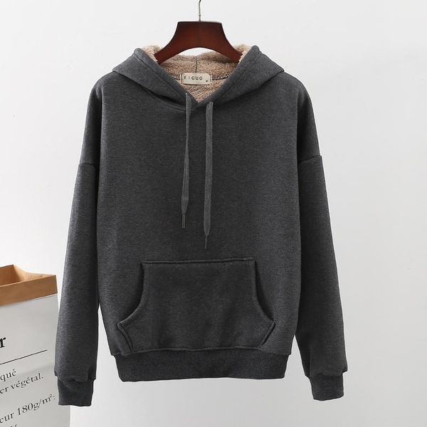 women's hoodies & sweatshirts warm women cashmere hooded long sleeve winter thick casual loose cotton pullovers femme wh41, Black
women's hoodies & sweatshirts warm women cashmere hooded long sleeve winter thick casual loose cotton pullovers femme wh41, Black