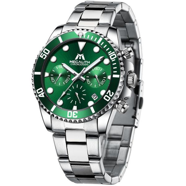 quartz wrist watches mens sports chronograph luminous date green face male clock full steel relogio masculino wristwatches, Slivery;brown
quartz wrist watches mens sports chronograph luminous date green face male clock full steel relogio masculino wristwatches, Slivery;brown
