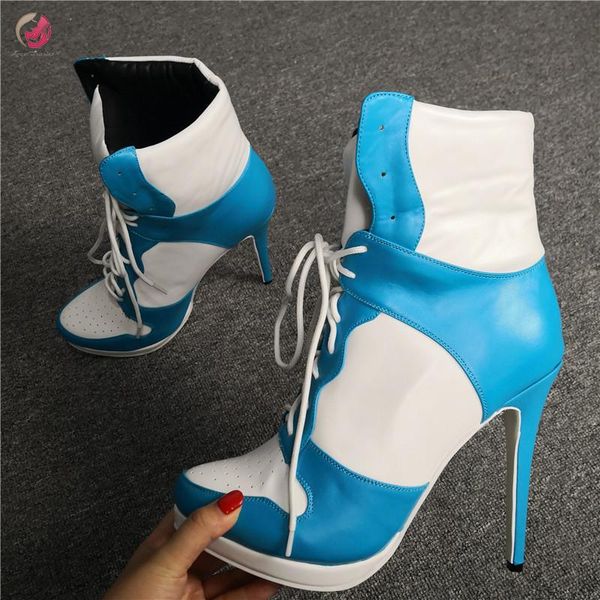 boots original intention stylish cross-tied ankle woman blue pointed toe platformthin high heels short female, Black
boots original intention stylish cross-tied ankle woman blue pointed toe platformthin high heels short female, Black