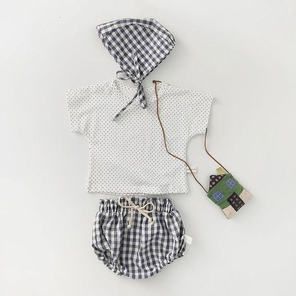 t shirt plaid shorts + cap 3pcs newborn boy clothes newborn baby clothing set summercotton suit, White
t shirt plaid shorts + cap 3pcs newborn boy clothes newborn baby clothing set summercotton suit, White
