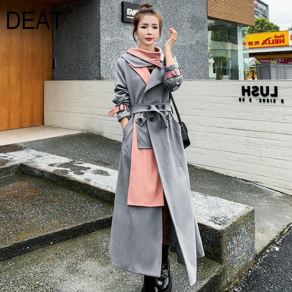 women's trench coats deat hit color full sleeve slim coat women pink with belt long thin simple casual button 2021 autumn fashion tu174, Tan;black
women's trench coats deat hit color full sleeve slim coat women pink with belt long thin simple casual button 2021 autumn fashion tu174, Tan;black