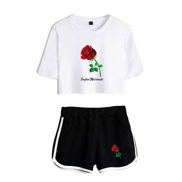 women's tracksuits kpop payton moormeier t-shirts shorts pants dew navel sport girls short sleeve suits summer two pieces sets, Gray
women's tracksuits kpop payton moormeier t-shirts shorts pants dew navel sport girls short sleeve suits summer two pieces sets, Gray
