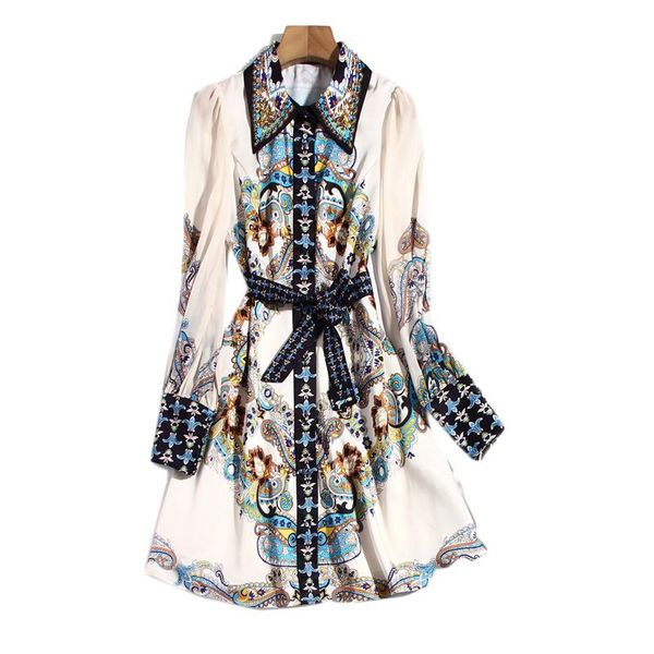 casual dresses fashion designer runway spring women's lantern sleeve diamond lapel gorgeous belted vintage elegant mini print dress, Black;gray
casual dresses fashion designer runway spring women's lantern sleeve diamond lapel gorgeous belted vintage elegant mini print dress, Black;gray