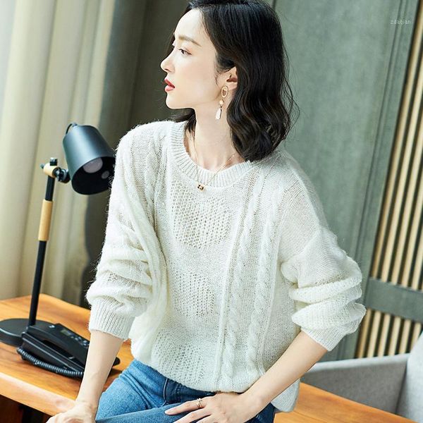 women's sweaters women wool sweater 2021 autumn winter o-neck long sleeve knitted loose pullovers lady cashmere, White;black
women's sweaters women wool sweater 2021 autumn winter o-neck long sleeve knitted loose pullovers lady cashmere, White;black