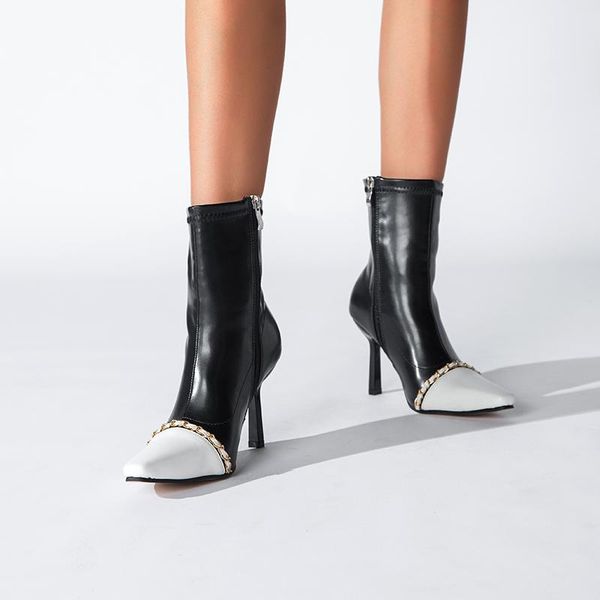 boots high-heeled children's autumn thin section 2021 single white temperament short women, Black
boots high-heeled children's autumn thin section 2021 single white temperament short women, Black