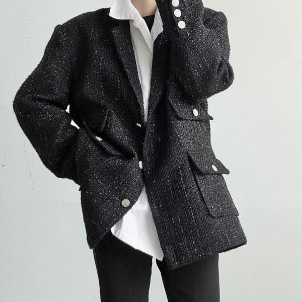 men's suits & blazers 2021 autumn men vintage fashion loose casual wool jacket suit women oversize streetwear coat male blazer, White;black
men's suits & blazers 2021 autumn men vintage fashion loose casual wool jacket suit women oversize streetwear coat male blazer, White;black