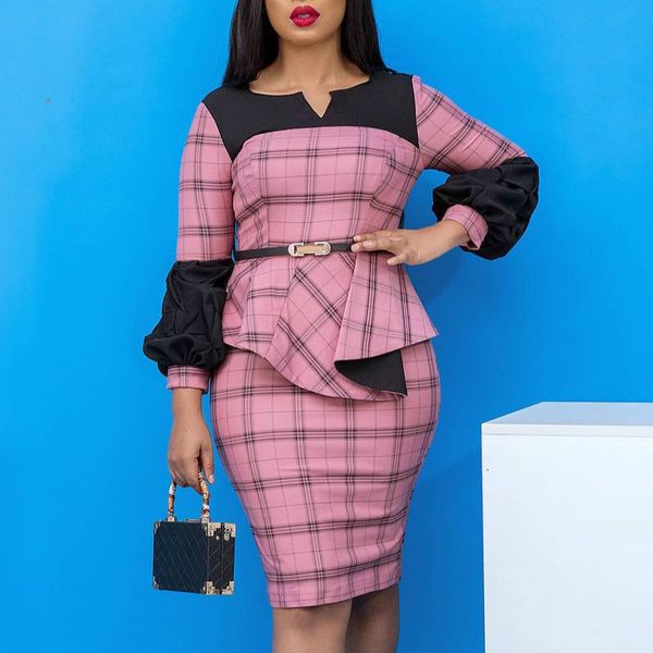 two piece dress women pink plaid office ladies dresses patchwork peplum long sleeves bodycon classy female african fashion modest, White
two piece dress women pink plaid office ladies dresses patchwork peplum long sleeves bodycon classy female african fashion modest, White