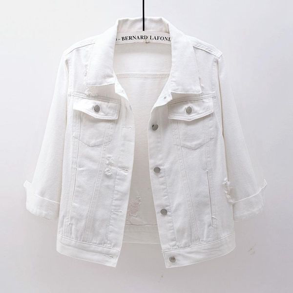 women's jackets denim jacket women spring big size loose short outerwear korean fashion white pink holes jeans coat female chaqueta muj, Black;brown
women's jackets denim jacket women spring big size loose short outerwear korean fashion white pink holes jeans coat female chaqueta muj, Black;brown