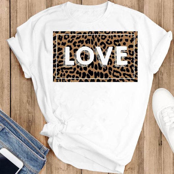 women's t-shirt women graphic leopard letter 90s cute heart fashion print short sleeve summer female clothes tees tshirt, White
women's t-shirt women graphic leopard letter 90s cute heart fashion print short sleeve summer female clothes tees tshirt, White
