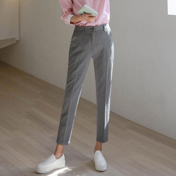 of pants feet straight fair maiden work high waist smoke tube professional west trousers women's & capris, Black;white
of pants feet straight fair maiden work high waist smoke tube professional west trousers women's & capris, Black;white