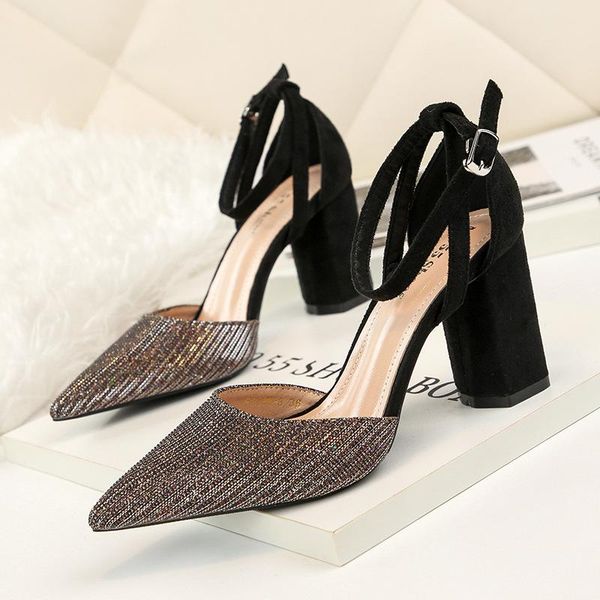 dress shoes fashion pointed high heels nightclub women's with thick heel professional pumps ladies party shoe, Black
dress shoes fashion pointed high heels nightclub women's with thick heel professional pumps ladies party shoe, Black