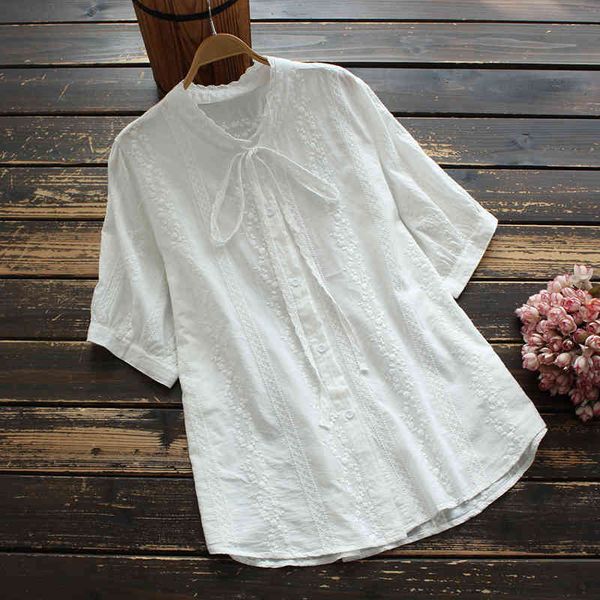 women's blouses & shirts lamtrip embroidery stand collar bow tie short sleeve cotton white shirt blouse women summer mori girl rij
women's blouses & shirts lamtrip embroidery stand collar bow tie short sleeve cotton white shirt blouse women summer mori girl rij