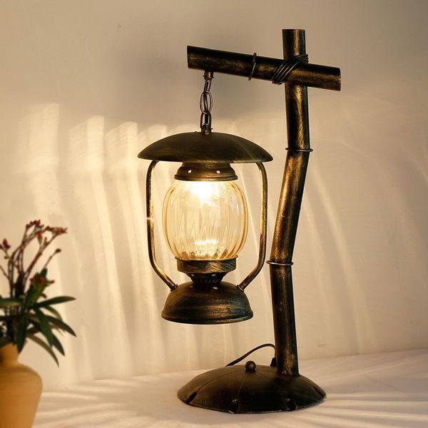 retro personality desk lamp, wrought iron single study bedroom lamp teahouse, lamps and lanterns design glass table
retro personality desk lamp, wrought iron single study bedroom lamp teahouse, lamps and lanterns design glass table