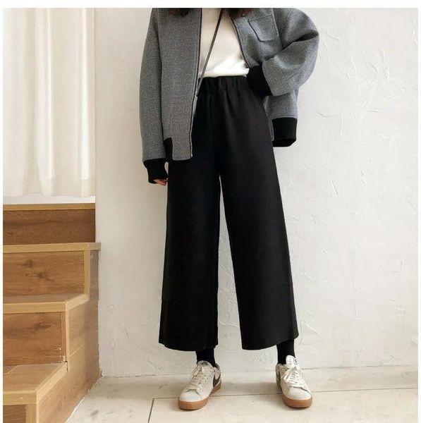 luck a 2021 women winter warm black korean wool high waist loose trousers ladys casual thick wide leg ankle-length pants women's & capr, Black;white
luck a 2021 women winter warm black korean wool high waist loose trousers ladys casual thick wide leg ankle-length pants women's & capr, Black;white