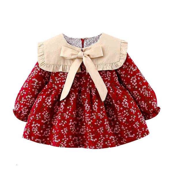 girl's lovely princess long sleeve bow knot ruffled collar floral printed mini dress cotton ruffle baby girls dresses 1023, Red;yellow
girl's lovely princess long sleeve bow knot ruffled collar floral printed mini dress cotton ruffle baby girls dresses 1023, Red;yellow