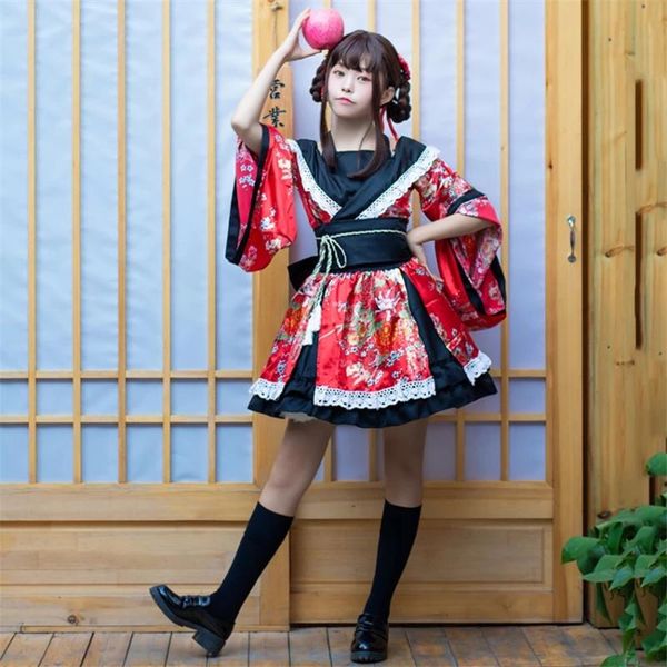 ethnic clothing traditional japanese costume kimono dress for women sakura yukata tutu kawaii girls anime cosplay haori party stage, Red
ethnic clothing traditional japanese costume kimono dress for women sakura yukata tutu kawaii girls anime cosplay haori party stage, Red