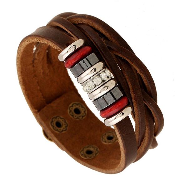 tennis classic brown genuine leather braided overlapping man bracelets beading charms retro male bangles jewelry accessories, Golden;silver
tennis classic brown genuine leather braided overlapping man bracelets beading charms retro male bangles jewelry accessories, Golden;silver