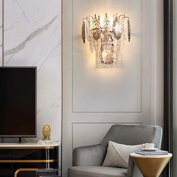 wall lamp modern k9 crystal leaft pendant e14 led sconce home loft bedroom bedside decor light fixtures luminaire
wall lamp modern k9 crystal leaft pendant e14 led sconce home loft bedroom bedside decor light fixtures luminaire