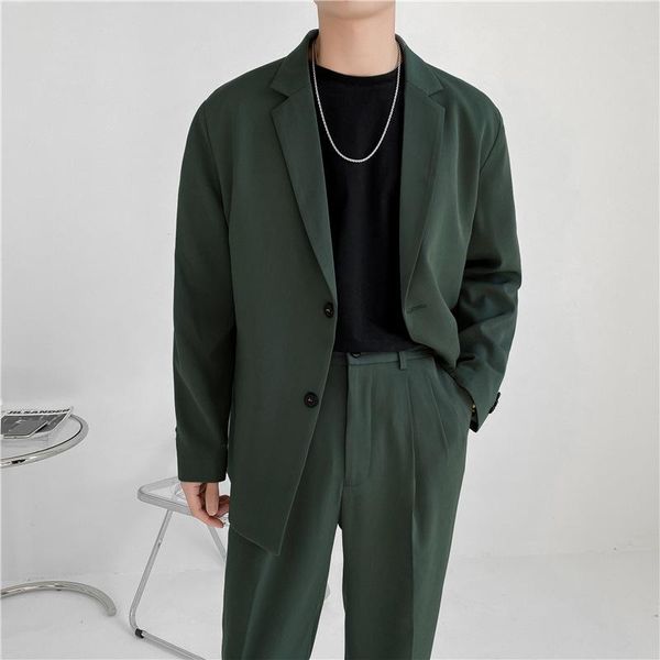 men's wear 2021 spring and summer suit casual coat slightly loose long sleeve single suits & blazers, White;black
men's wear 2021 spring and summer suit casual coat slightly loose long sleeve single suits & blazers, White;black