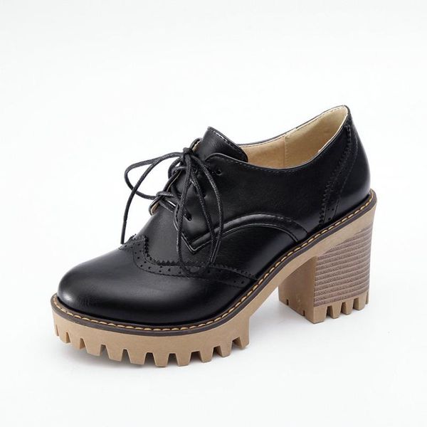 dress shoes 2021 women pumps handmade square high heel platform lace up pu leather black round toe fashion ladies size 34-43
dress shoes 2021 women pumps handmade square high heel platform lace up pu leather black round toe fashion ladies size 34-43